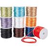 PH PandaHall 10 Colori Filo Nylon Satinato 2mm Corda di Seta, Cordoncino in Nylon Satinato per Gioielli Collana Bracciali Annodare Nodo Cinese Macramé, 10m/Colori