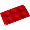 CREALYS 512283 - Stampo 6 tortine in Silicone Candy, 29 x 17 x 2 cm, Colore: Rosso