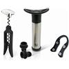 VB VIN BOUQUET Vin Bouquet Fi 003 Set Vino cavatappi Girevole e Pompa sottovuoto Accessori apribottiglie Manuale conservazione Tappo sottovuoto Regalo