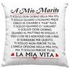 Vulfire Federa per cuscino Marito Speciale, Idea Regalo di Compleanno Originale, Frasi D'amore, Arredamento Casa Divano Letto - senza Imbottitura (40_x_40_cm, A mio Marito 2)