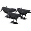Brandsseller Corvo Nero in Plastica 36 x 20 cm Repellente per Piccioni Deterrente per Uccelli Contro Piccoli Uccelli e Piccioni Spaventatore per Animali - Set da 3