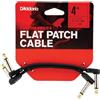 Planet Waves Cavo Patch Chitarra D'Addario Flat 4 in Right Angle, 2 Pezzi