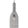 LUSSIOL Shiva Apparecchiatura, lampadario, Lampada a Sospensione 60 W, Grigio, ø 15 x H 60 cm