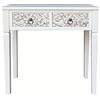 DRW Tavolo da Ingresso con 2 cassetti in Legno MDF Abete Bianco 79x30x78 cm, 79x30x78cm