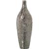 DRW Vaso da Pavimento in Ceramica Argentato 21x62 cm, Vari, Grande
