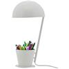 LUSSIOL Pretty, lampada da scrivania in metallo, 40 W, bianco, ø 20 x H 40 cm
