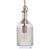 LUSSIOL Sospensione 60 W, Trasparente/Ottone, ø15 x H34 cm