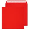Blake Colour 220 x 220 mm 120 g/m2 Quadrato Stacca e sigilla (506) Rosso cassetta postale, Confezione da 500