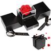 Vegena Scatola di rose infinite, regalo di compleanno per donne, rosa eterna in scatola portagioie, scatole regalo con rose rosse, fiori per fidanzata, anniversario, compleanno, San Valentino, festa