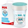 NUK 10255604 Magic Cup bicchiere antigoccia | Bordo anti-rovesciamento a 360° | 8+ mesi | Senza BPA | 230 ml | gatto blu