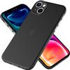 NALIA Cover Ultra-Sottile compatibile con iPhone 13 Custodia, Traslucido 0,3mm Ultra-Slim Case Rigida Opaca Leggera, Semi-Trasparente Anti-Impronta Digitale Antiurto Copertura Guscio, Colore:Nero