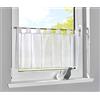 Gardinenbox Scheibengardine Voile »ULM« Frangivista Trasparente con Motivo Floreale Stampato, 100% Poliestere, Linea, HxB 43x100 cm