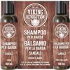 Viking Revolution - Shampoo Barba Uomo - Include Balsamo con Oli di Argan e Jojoba - Ammorbidisce, Lenisce e Rinforza la Barba - Profumo Naturale al Sandalo - 2x150 ml
