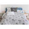 Home Linge Passion Home Passion | Copripiumino - 3 Pezzi | 100% Cotone - 57 Fili | 2 Persone - 220x240 cm |TINGHIR - Bianco E Grigio