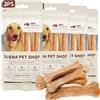BPS BUENA PET SHOP 12x Ossa Pressate per Cani Bastoncino per Rinforzare i Denti Della Pelle di Mucca Snack per Cani Dentale 11,5 cm (confezione da 3 unità x 4)