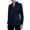 Seidensticker Donna Goblet Collar Blouse Long Sleeve Slim Fit Plain Non-iron Camicia da donna, Blu (Dunkelblau 18), 38