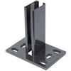 Alberts 686086 Staffa portapalo per Pali per Recinzione per cordolo a L, Acciaio, 150 x 100 mm