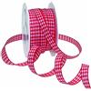 Präsent Vichy - Taffettà a quadri, 10 mm, 20 m, colore: rosso/bianco