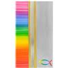 Pracht Creatives Hobby 7073-20515 Fogli di cera per decorazioni mix arcobaleno/metallizzato, 3 mezzi fogli di cera di circa 20 x 5 x 0,05 cm, strisce di cera per modellare e decorare candele