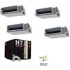 CLIMATIZZATORE QUADRI CANALIZZATO 9+12+12+12 HT MILANO MOTOCONDENSANTE AD ACQUA DC INVERTER A++A++ LINEA 2025 GAS R32 WI FI POMPA DI CALORE