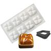 XiaoShenLu stampi silicone per Cioccolato Torta Gelatina Cubetti di Ghiaccio, Strumento croccante quadrato in Plastica, 8 fori forma di pietra