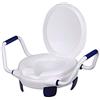 Queralto Rialzo WC, Alzawater, Rialzo water Con Braccioli e Coperchio, Altezza 11 cm, Peso max 110 kg