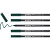 Edding e-1300 - Set di 5 pennarelli per colorare a punta tonda 3 mm verde bottiglia