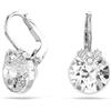 Swarovski Orecchini pendenti Bella V, Taglio Round, Bianchi, Placcato rodio