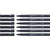 Schneider Pictus Fineliner (tratto 0,2 mm), confezione da 6 pezzi, nero