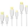 KabelDirekt - 3 x 1 m Cavo Micro-USB (USB 2.0, connettore USB-A a connettore Micro-B, per la Carica e la Sincronizzazione, Bianco)