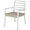 aTe Casa Poltrona Elba in Alluminio Bianco/Tortora