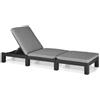 Keter Lettino Daytona Grafite Reclinabile con Cuscino