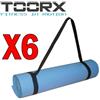 TOORX Kit Super Risparmio 6 Materassini Toorx con Maniglia per Trasporto, 160x50 cm - Ideali per Fitness, Yoga e Pilates
