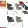 Elleci Office HOST NEW Poltroncina attesa 4 gambe acciaio verniciata colori antracite bianco cipria verde salvia tessuto KING FLEX class 1IM