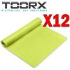 TOORX Kit Maxi Risparmio Toorx con 12 Materassini Yoga Antiscivolo Verde Lime