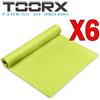 TOORX Kit Super Risparmio Toorx: 6 Materassini Yoga Antiscivolo Verde Lime