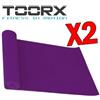 Toorx Kit Risparmio con 2 Materassini per Yoga Viola con Superficie Antiscivolo - Dimensioni 173x60 cm Spessore 0,4 cm