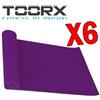 Toorx Kit Risparmio con 6 Materassini per Yoga Viola con Superficie Antiscivolo - Dimensioni 173x60 cm Spessore 0,4 cm