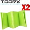TOORX Kit 2 Materassini Pieghevoli colore Verde Lime - Dimensioni cm 110x48x0,5 - ripiegato cm 27x24x4