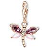 Thomas Sabo Fascino argento sterling zirconia cubica Donna, oro rosa, Misura unica 1873 323 7, Ciondolo color oro rosa a forma di libellula