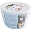 PYREX Cook&Freeze Contenitore Tondo con Coperchio, Vetro, Bianco, 1,6 Litri, 1,6 L