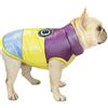 SMALLLEE_LUCKY_STORE - Vestiti da Bulldog francese per cani e ragazzine, cappottino imbottito invernale caldo e spesso, foderato in pile, impermeabile, colore giallo, L