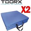 TOORX Kit Risparmio con 2 Materassini pieghevoli imbottiti con zip sfoderabile spessore 5 cm - Dimensioni Aperto 178x61 cm
