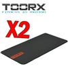 TOORX PROFESSIONAL LINE Kit Risparmio con 2 Materassini fitness studio con occhielli in acciaio - Dimensioni cm 100x600x1