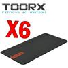 TOORX PROFESSIONAL LINE Kit Risparmio con 6 Materassini fitness studio con occhielli in acciaio - Dimensioni cm 100x600x1