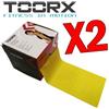 TOORX Fascia Elastica Latex-Free Gialla a Resistenza Leggera, altezza 15 cm - Kit 2 Rotoli da 25 metri, per un totale di 50 mt