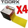 TOORX KIT RISPARMIO 100 METRI con 4 rotoli da 25 metri (Totale 100 Metri) di Fasce Elastiche Latex-Free ad Intensità Leggera