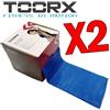 TOORX Kit Risparmio 50 metri con 2 Rotoli da 25 Metri di Fascia Elastica Anallergica ad Intensità Forte h. 15 cm, colore blu