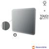 Baden Haus Specchio LED touch 90X100 con righe al bordo intarsiate