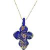 Venetiaurum - Collana Con Pendente a Croce In Vetro Originale Di Murano E Argento 925 - Gioiello Made In Italy Certificato